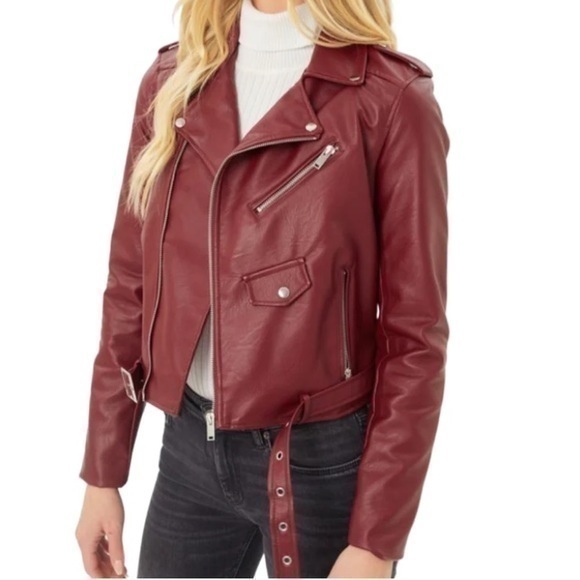 Love Tree NWT faux leather moto jacket SIZE MEDIUM - Picture 1 of 5